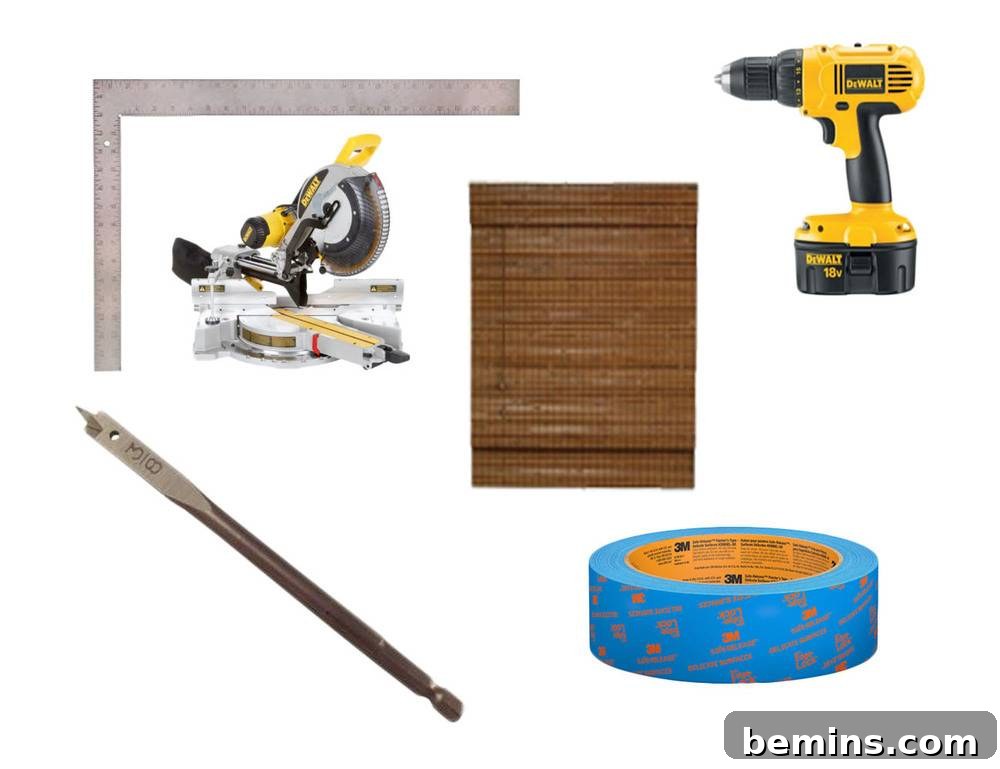 Tools Needed to Cut Bamboo Roman Shades