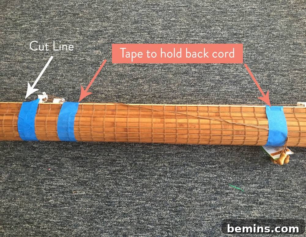 Taping the Rolled Shade