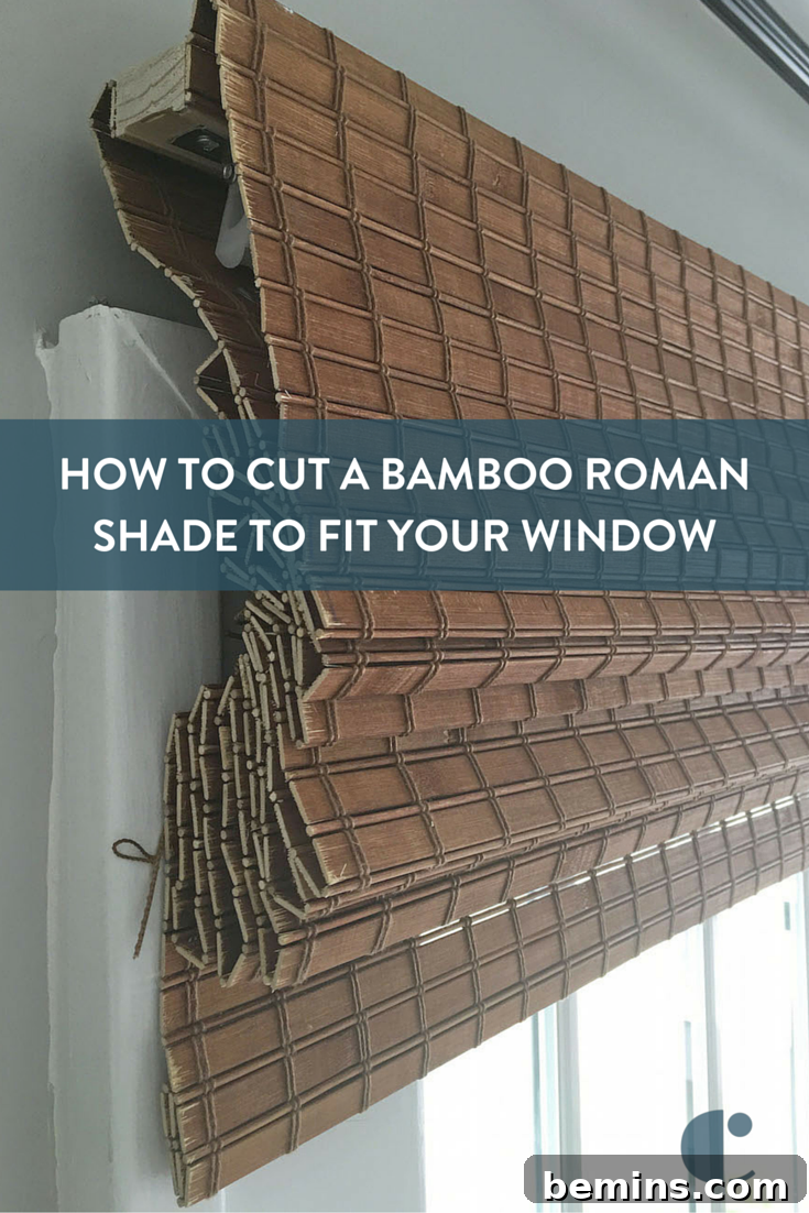 How To Cut Bamboo Roman Shade