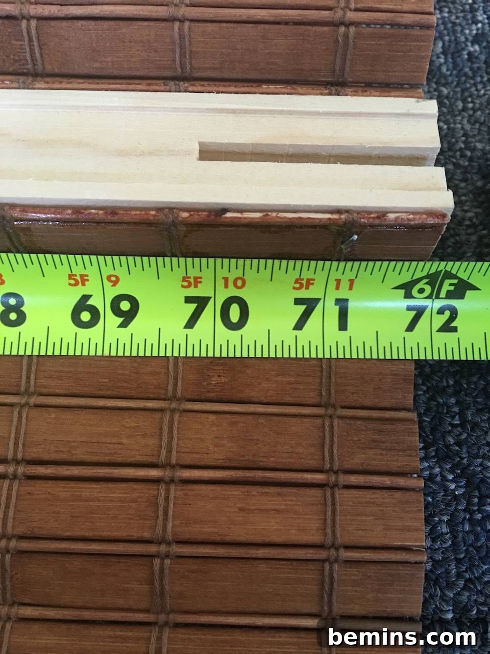 Bamboo Shades Before Cutting