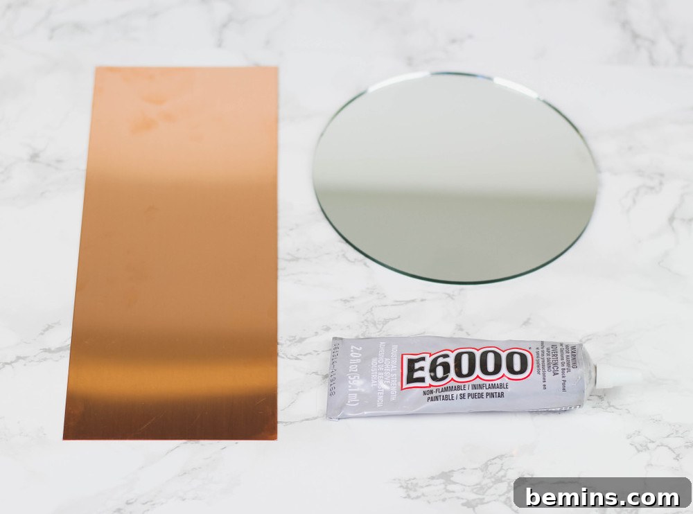 DIY Copper Mirror Creation Process