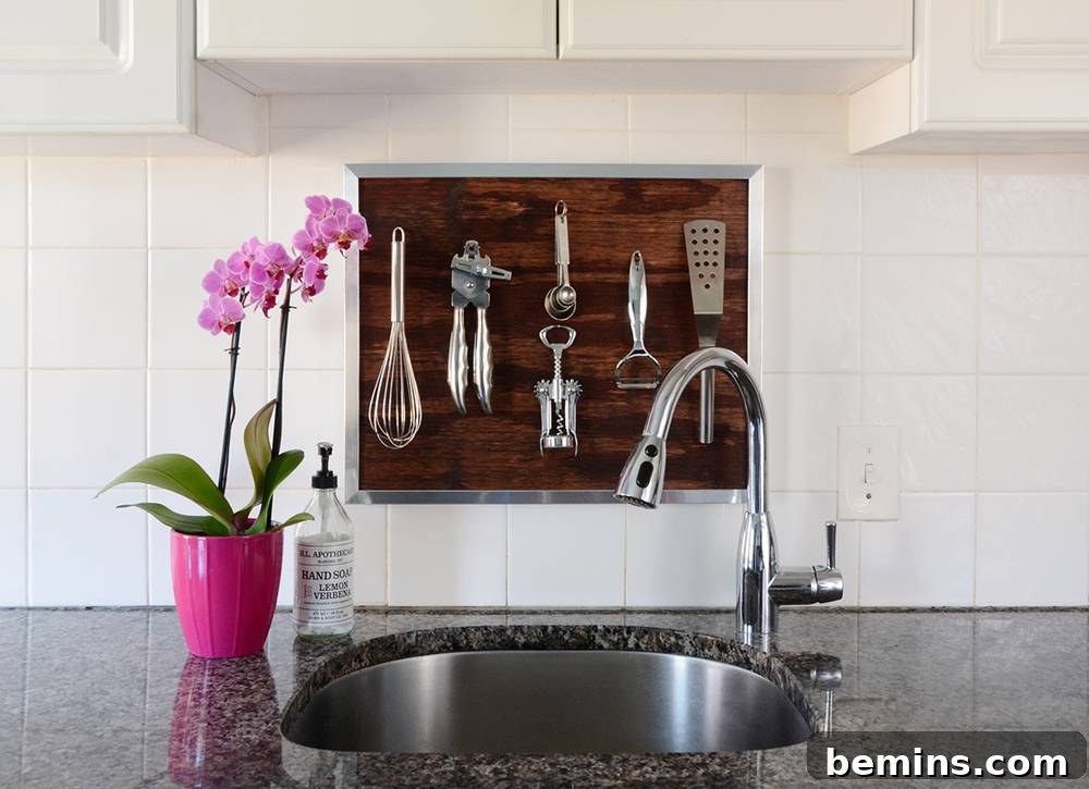 Stylish and functional kitchen utensil display