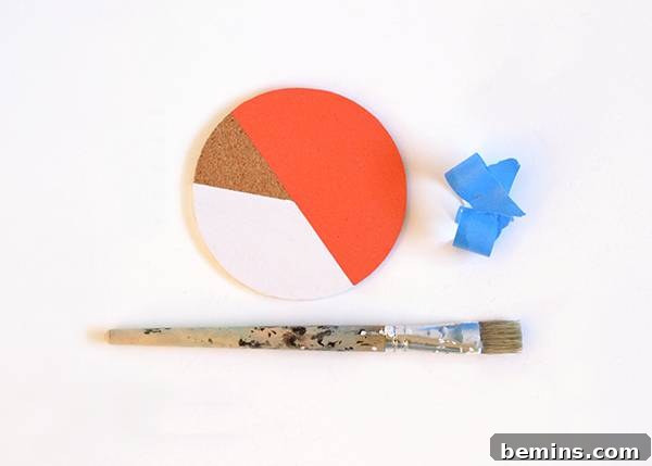 Patterned Cork Coasters: Elevating Your Drink Experience 15 Repeating the initial color blocking for the sprinkle coaster