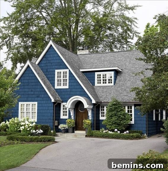Dramatic Blue Home Exterior