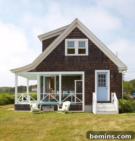Dark Brown Stained Shingle Exterior