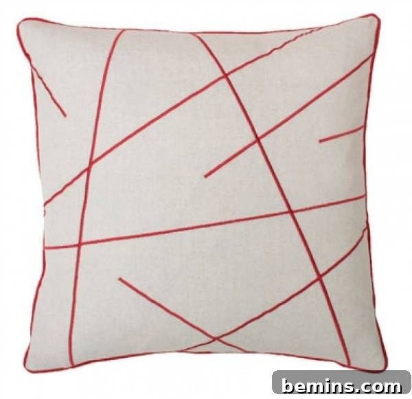 Morgan Criss Cross Embroidered Pillow