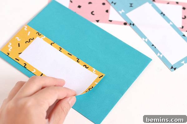 Printable Patterned Envelope Address Labels