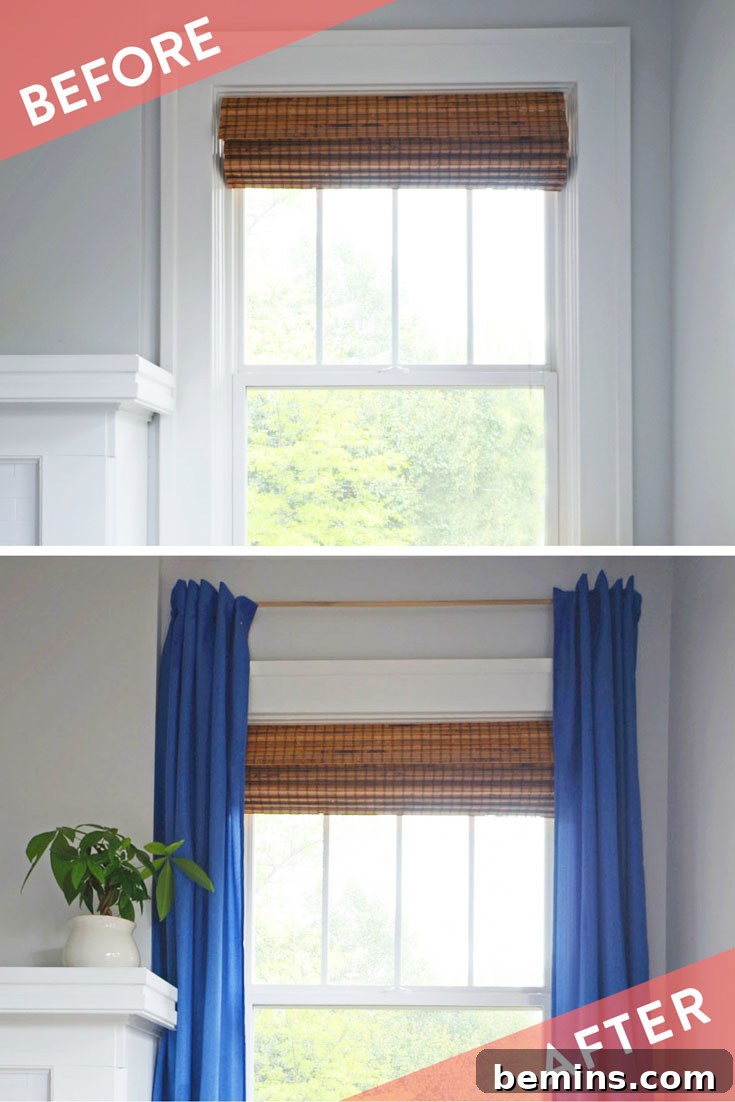 Easy Renter-Friendly Window Treatment Idea