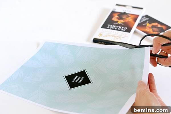 Printable Chocolate Bar Wrappers: A Sweet Mother's Day Gift 7 Printable Chocolate Wrappers for Mother's Day - Step 3