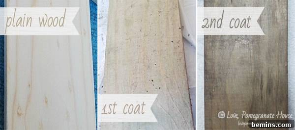 Steel Wool, Coffee and Vinegar Wood Stain Example