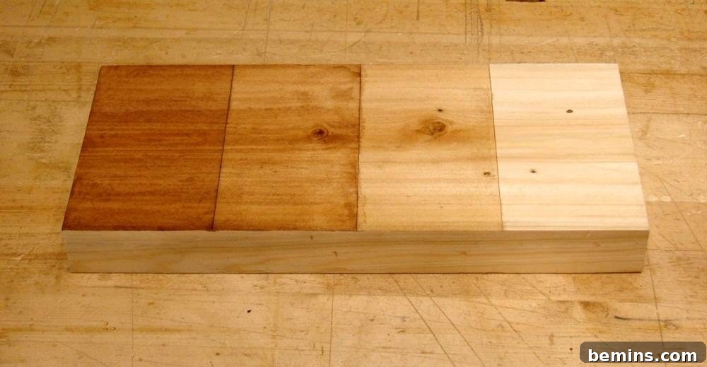 Tea Wood Stain Example