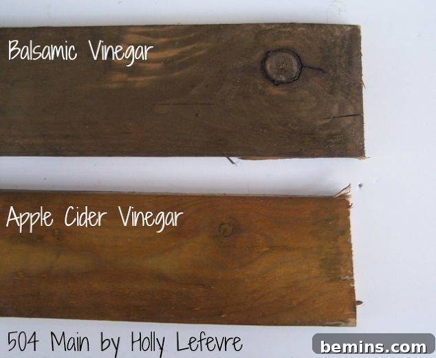 Vinegar Wood Stain Example