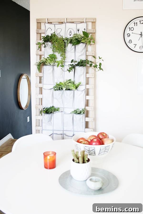 Repurposing a Shoe Organizer as a Vertical Garden 9 Shoe Organizer Vertical Garden in a Balcony Setting