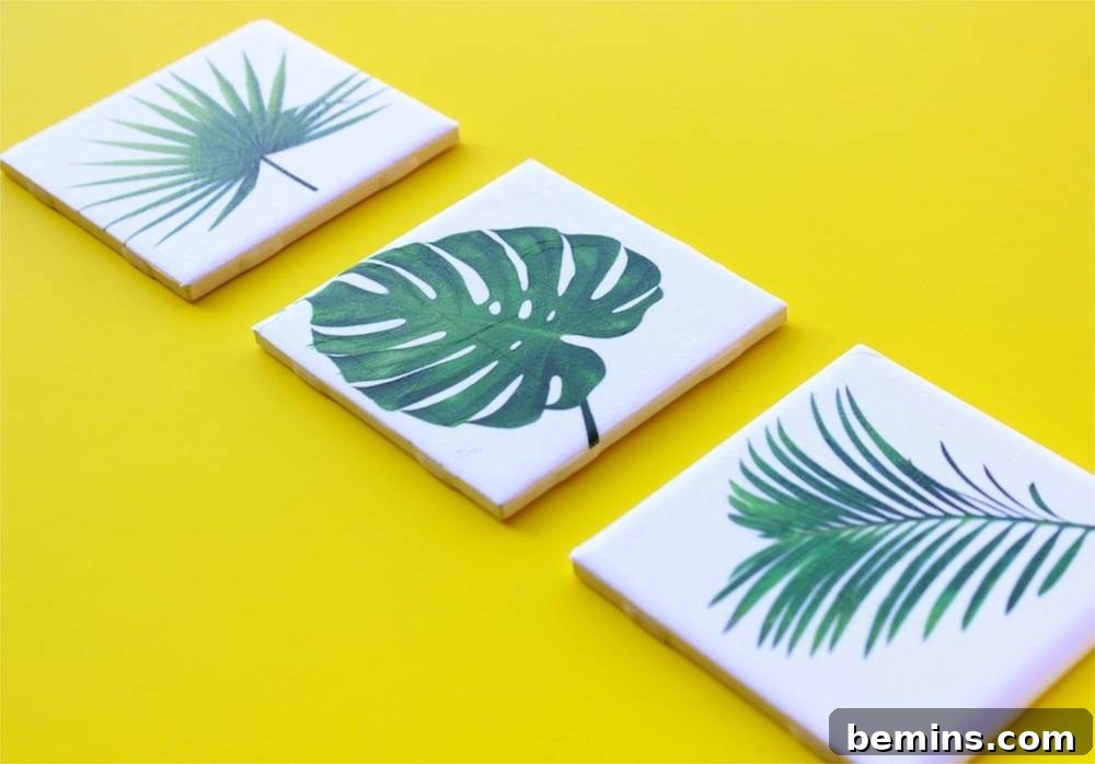 DIY Tropical Leaf Coasters: A Touch of Paradise at Home 12 DIY tropical leaf coasters