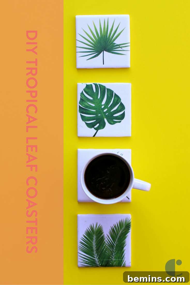 DIY Tropical Leaf Coasters: A Touch of Paradise at Home 15 DIY tropical leaf coasters for the home