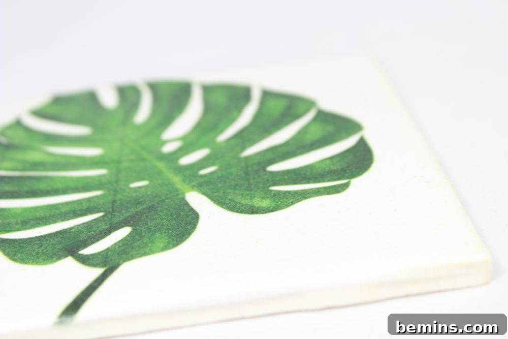 DIY Tropical Leaf Coasters: A Touch of Paradise at Home 8 Tropical leaf coaster