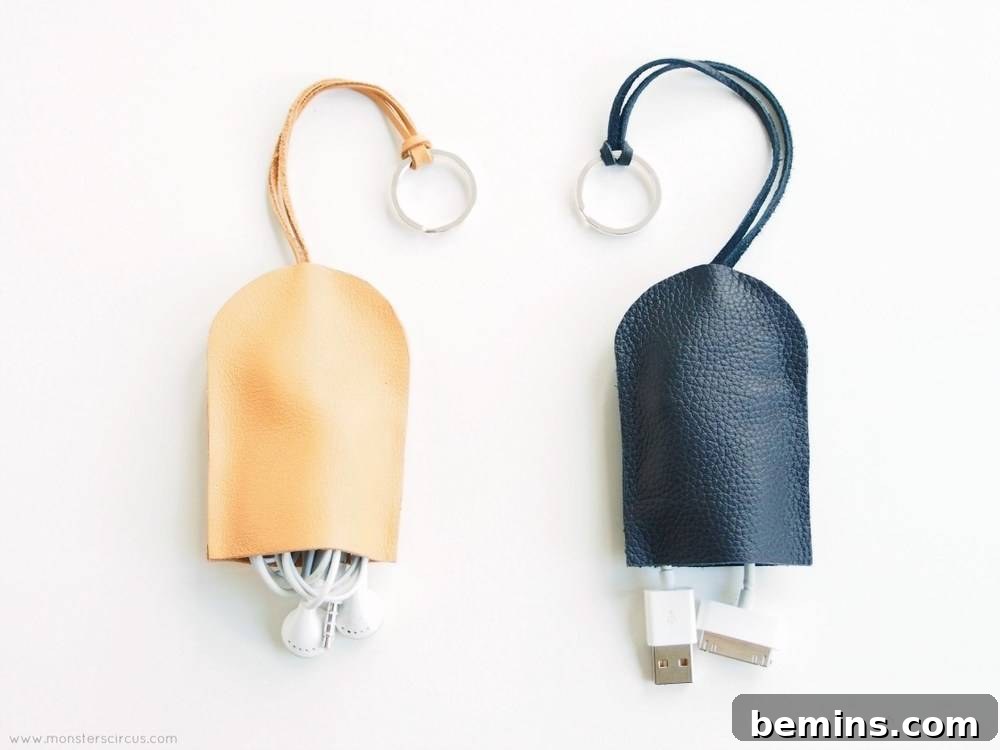 Roundup: 10 Clever Cord Control Ideas for a Tidy Home 6 Simple leather cord organizers