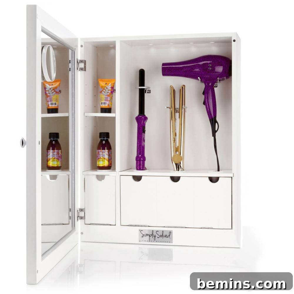 Roundup: 10 Clever Cord Control Ideas for a Tidy Home 10 Hidden storage solution for bathroom accessories
