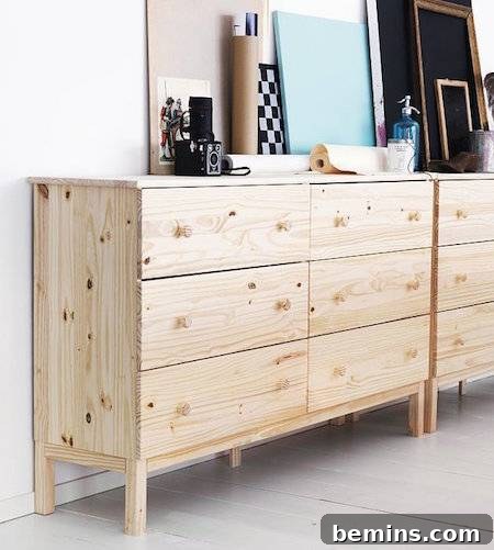 IKEA Tarva Dresser Before Makeover