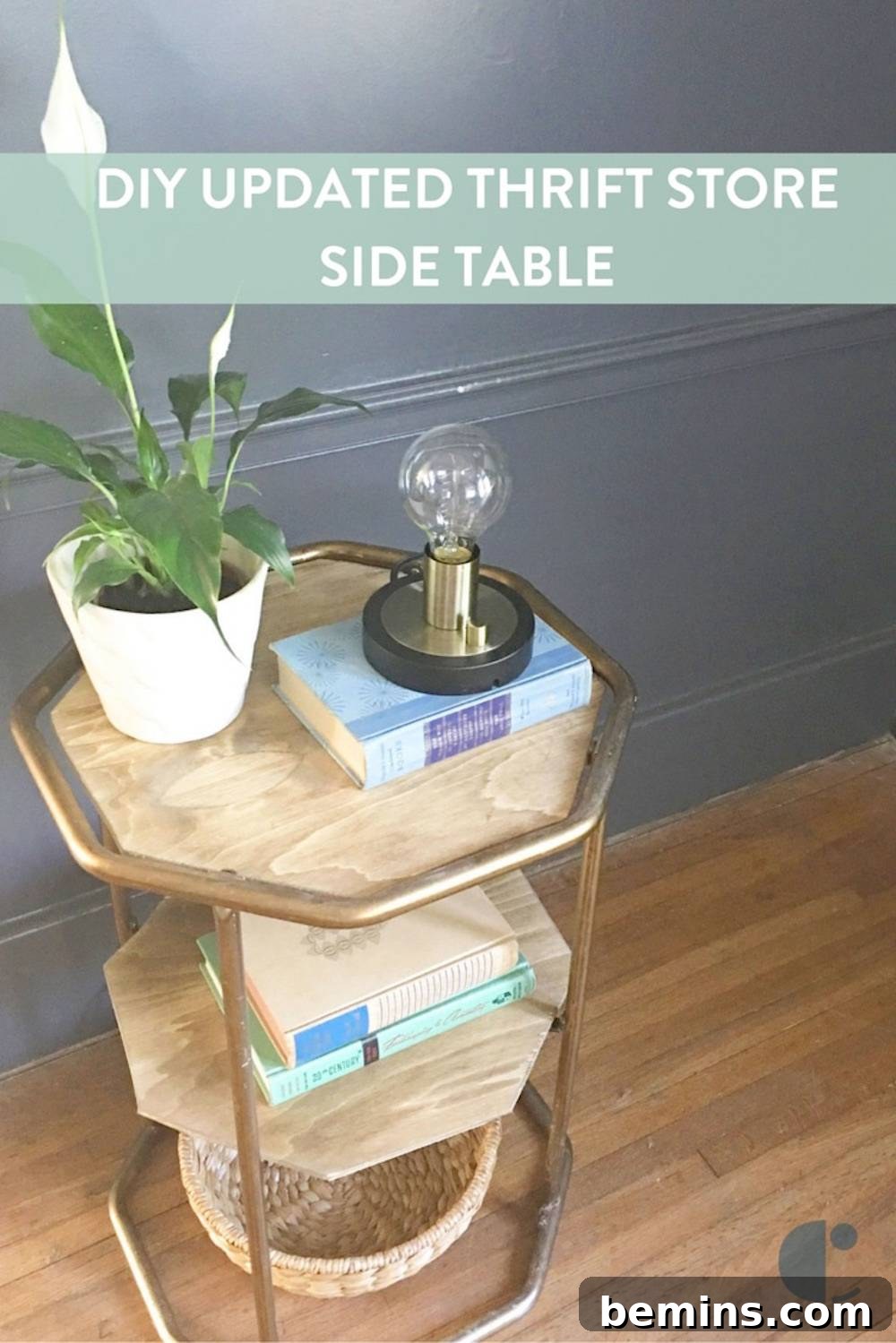 DIY Updated Thrift Store Side Table Pinnable Image