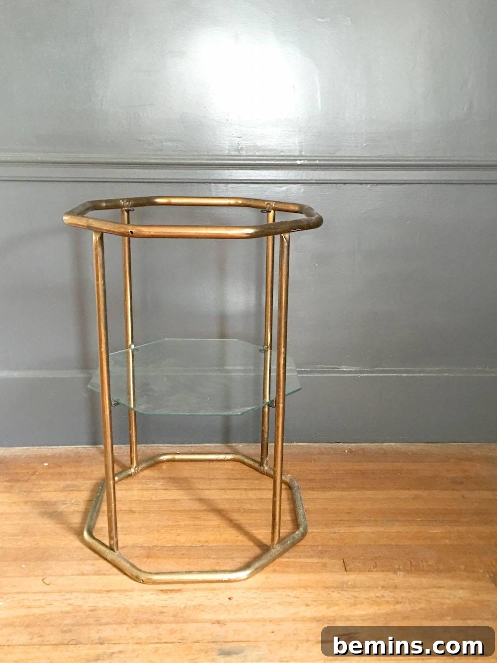 Thrift Store Side Table Before Transformation