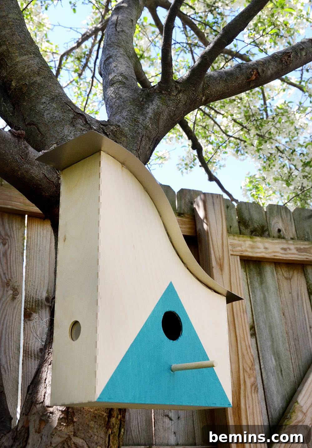 IKEA Hack: DIY Knuff Magazine File Birdhouse Finished Product