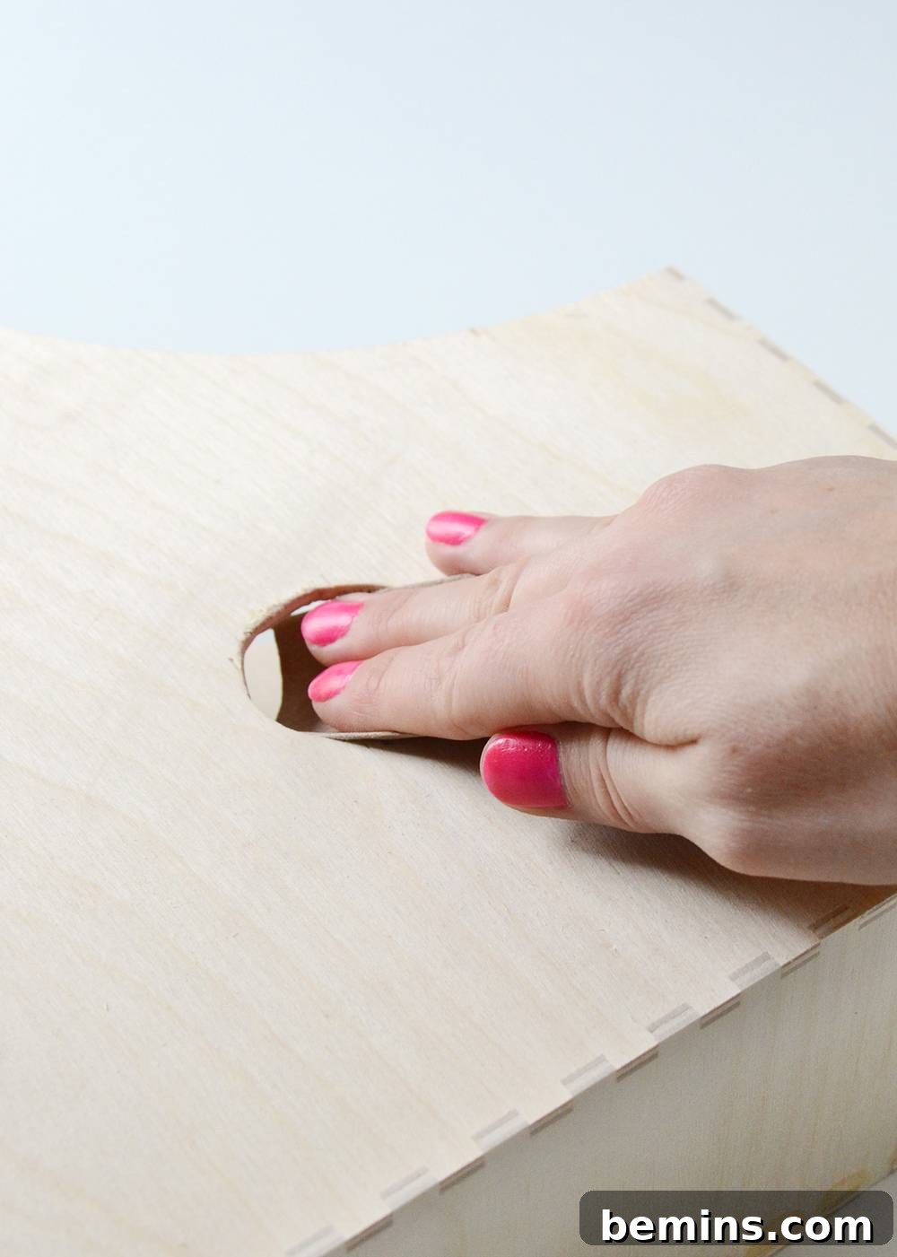IKEA Hack: Sanding the Entrance Hole
