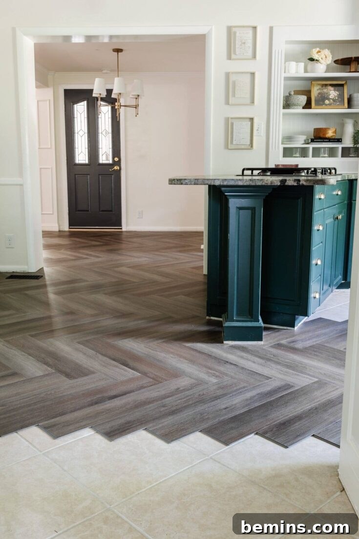 Herringbone LVP Floating Floor