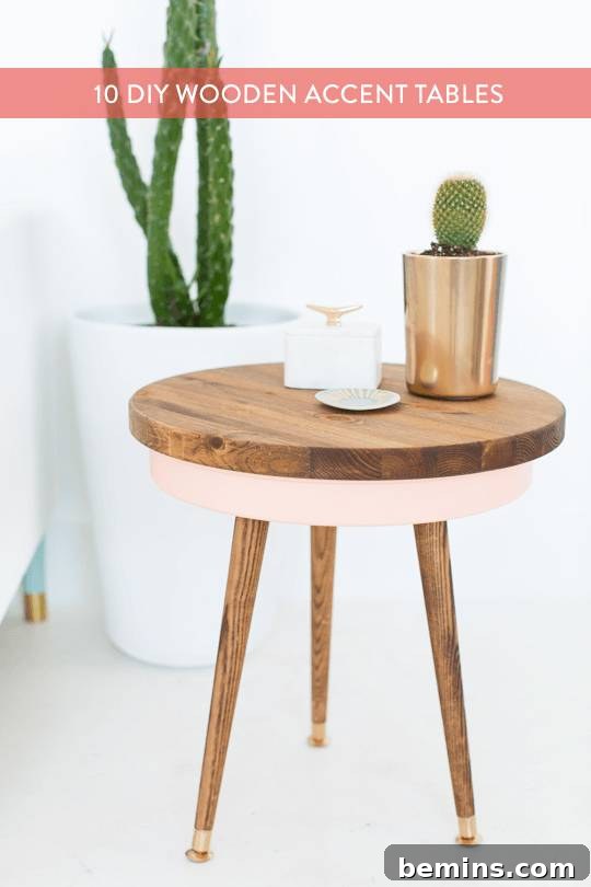 DIY Wooden Accent Tables Pinterest