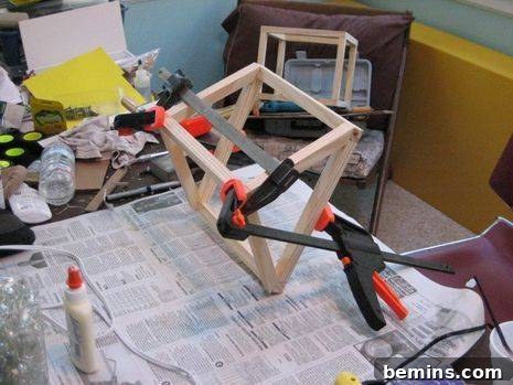 Glueing up the roof
