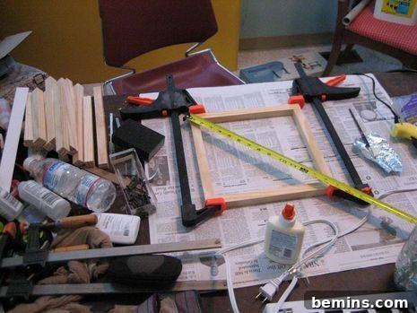one of the three squares you glue up. Check the diags to make sure it's good