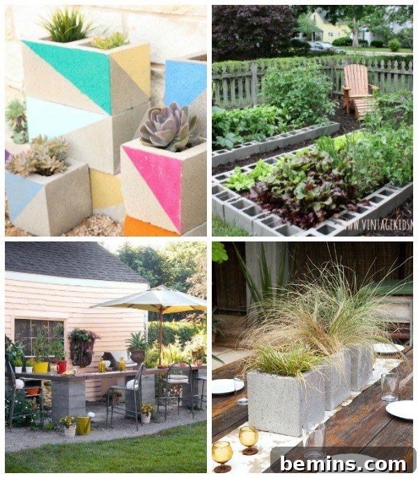 Creative cinder block projects for the outdoors