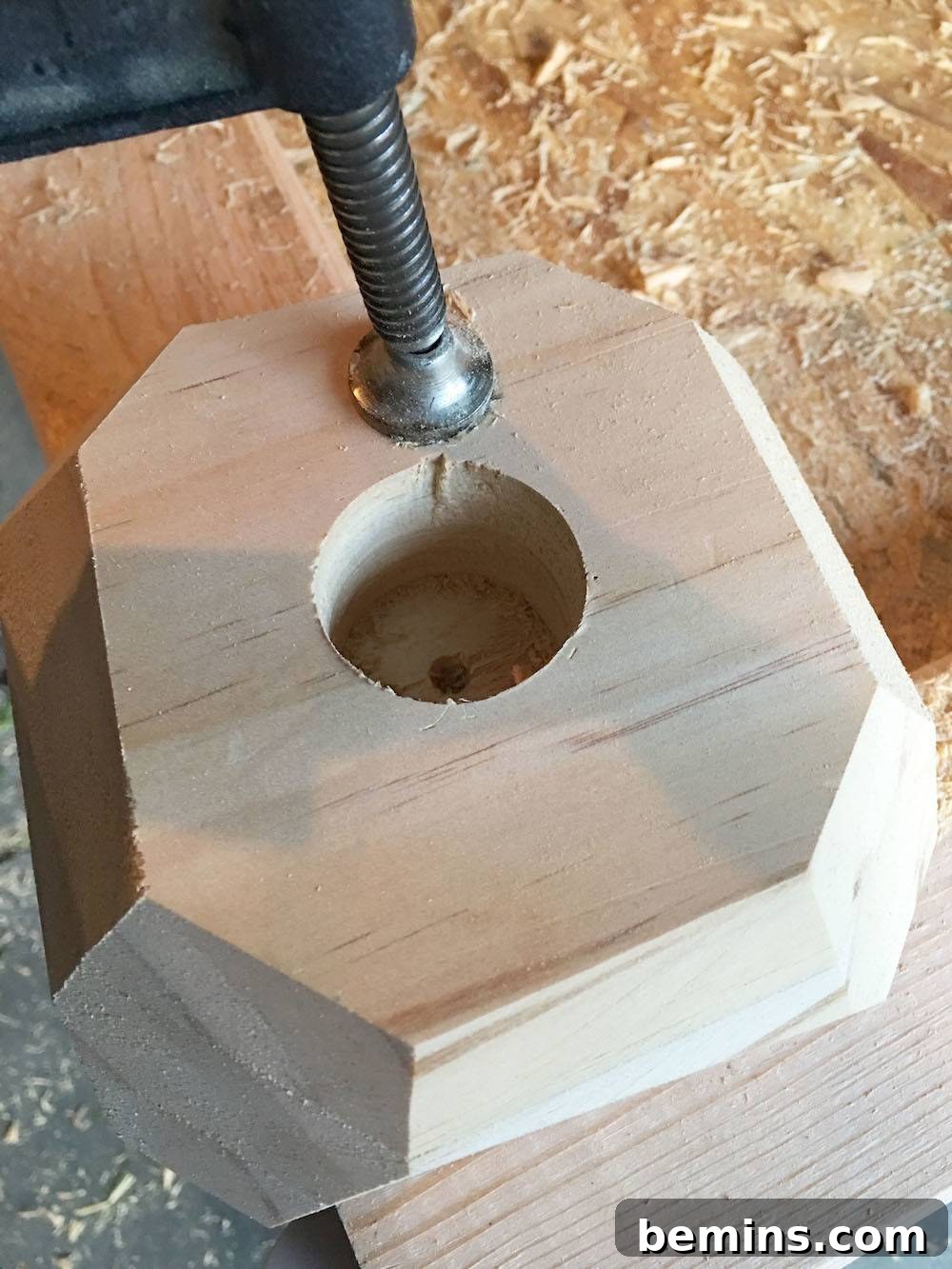 Testing the fit of the lamp socket