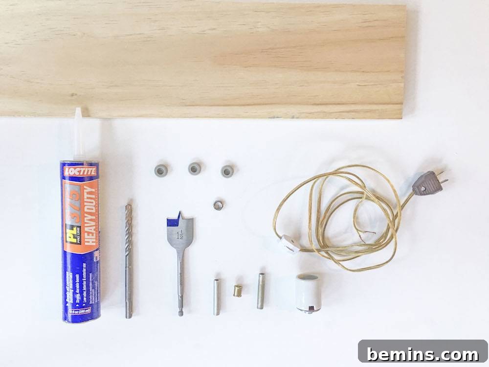 DIY Edison Bulb Wooden Table Lamp 3 Materials needed for Edison Bulb Table Lamp