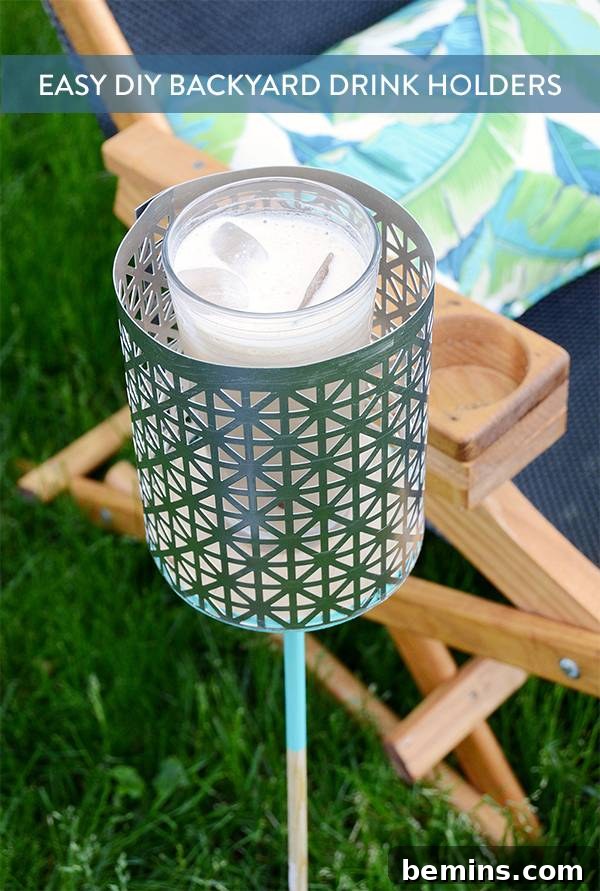 Share Your DIY Backyard Drink Holder Project on Pinterest!