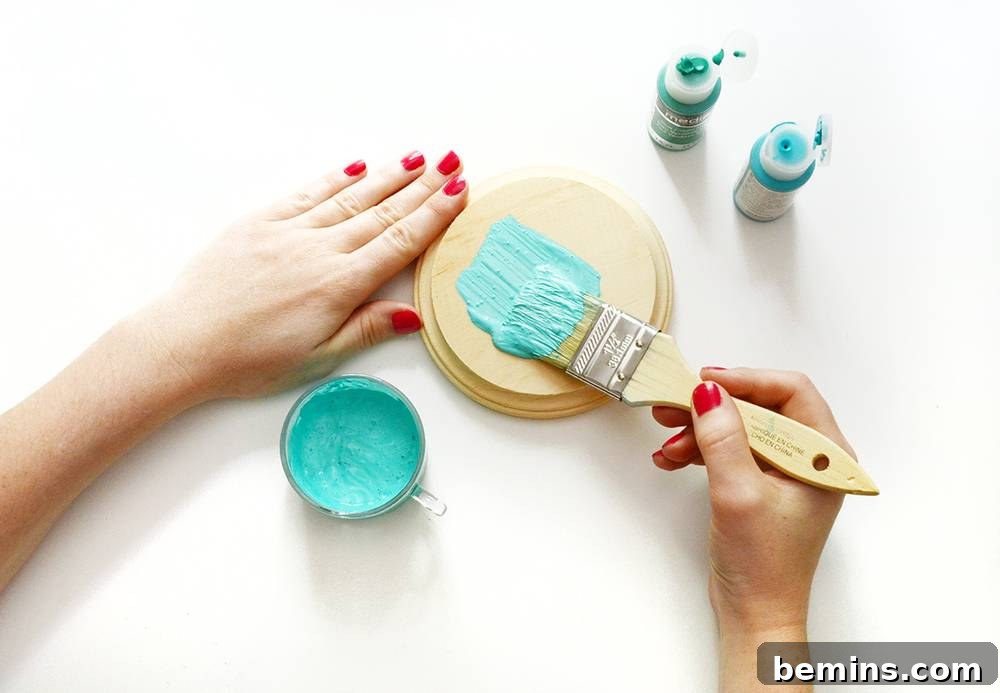 Painting the Wooden Discs