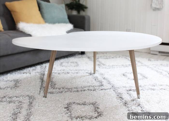 DIY Mid Century Modern Coffee Table