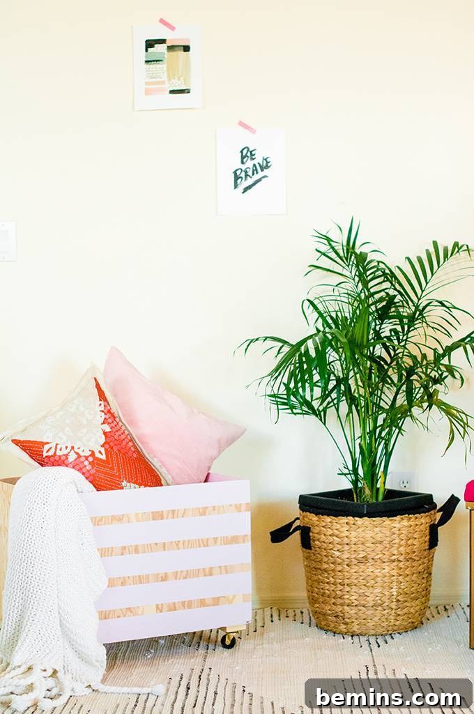 DIY Minimalist Wood Storage Bin
