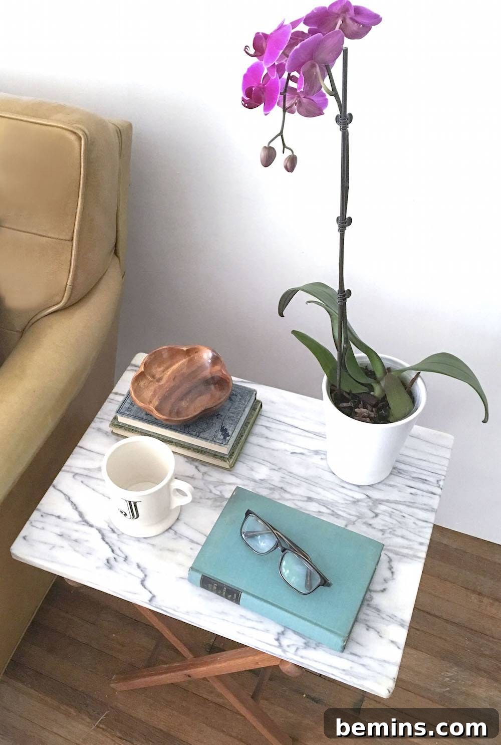 Assembling the DIY Marble Side Table