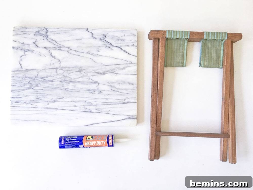 DIY Marble Side Table Components