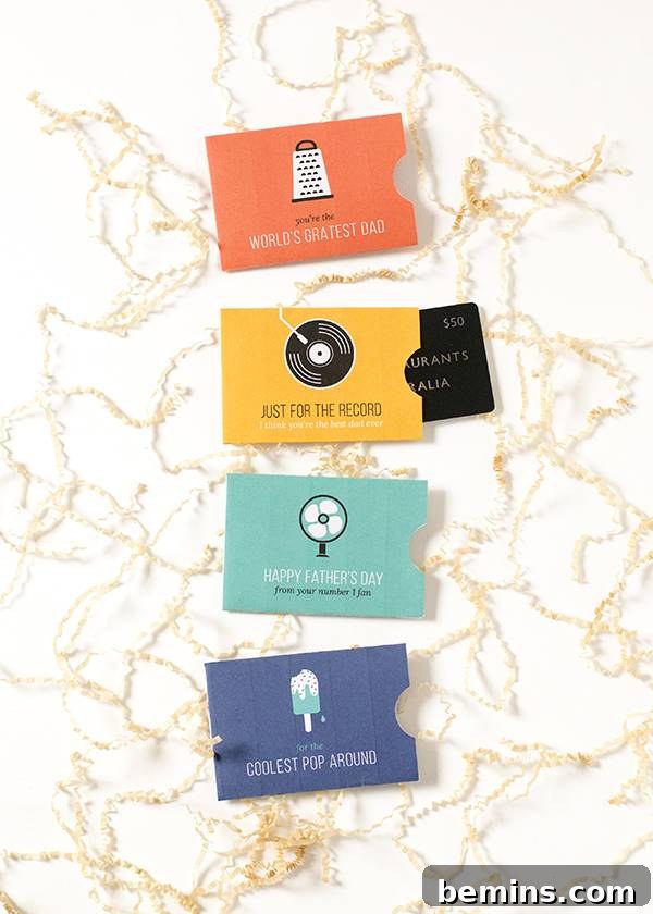 Printable Gift Card Holders for Father's Day
