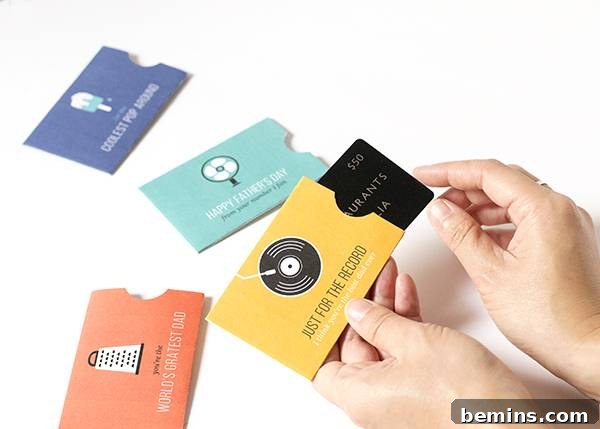 Gift Card Inserted into the Holder
