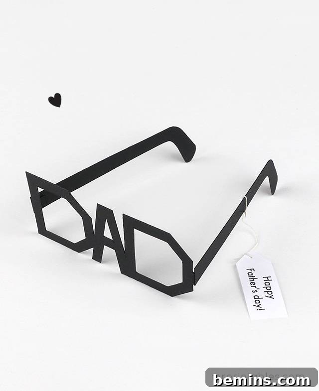 Stylish Printable Cards and Tags for Dad 14 Father's Day Printable Glasses