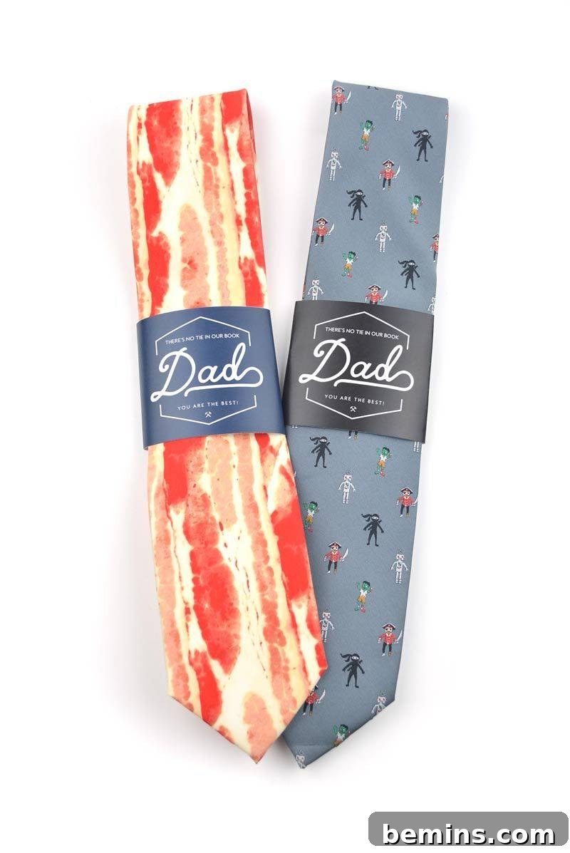 Stylish Printable Cards and Tags for Dad 4 Father's Day Tie Gift Tag