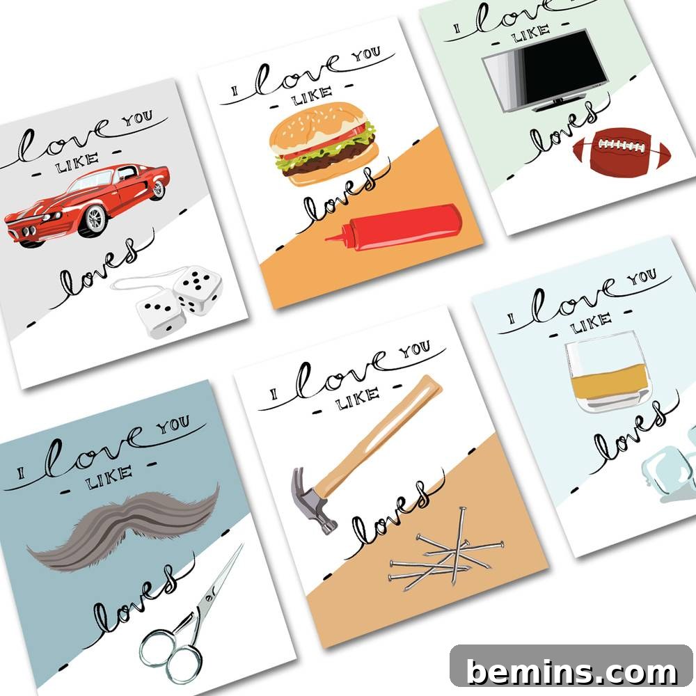 Stylish Printable Cards and Tags for Dad 6 Father's Day Card with Multiple Messages