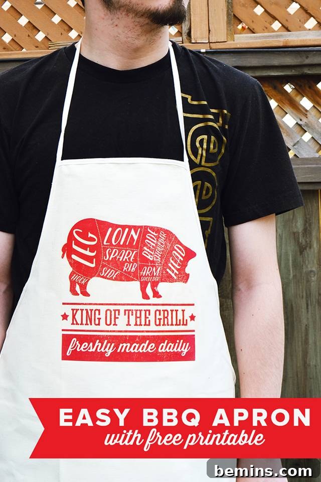 Stylish Printable Cards and Tags for Dad 8 Father's Day BBQ Apron Card