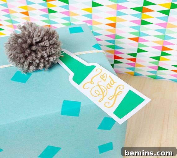 Stylish Printable Cards and Tags for Dad 9 Father's Day Beer Bottle Gift Tags