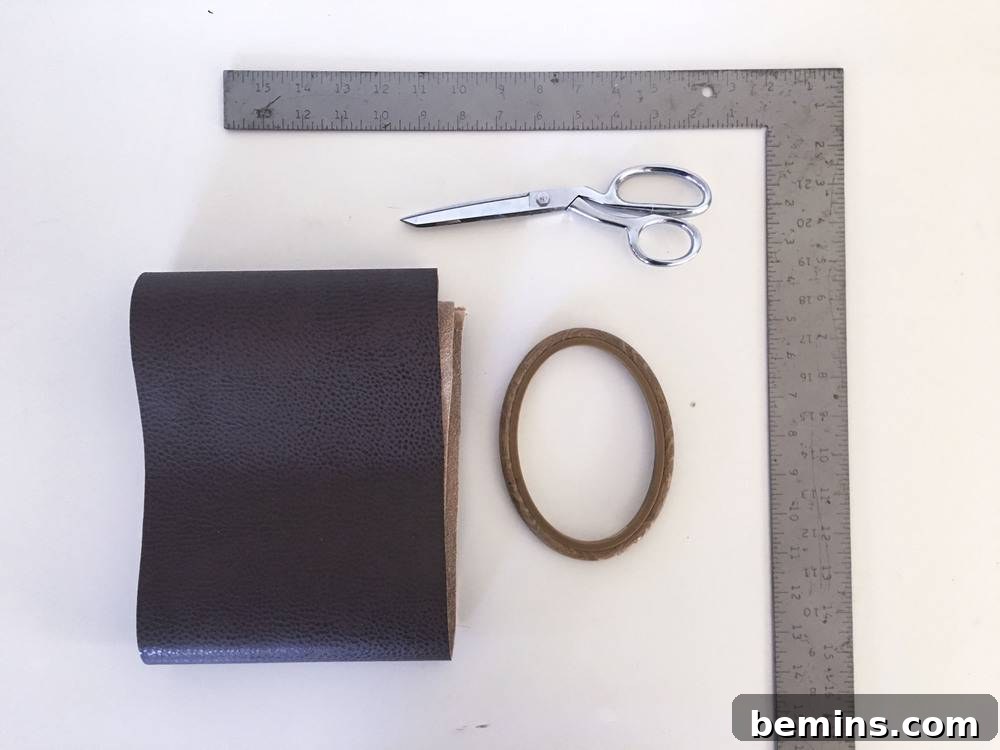 Materials for DIY Leather Magazine Holder