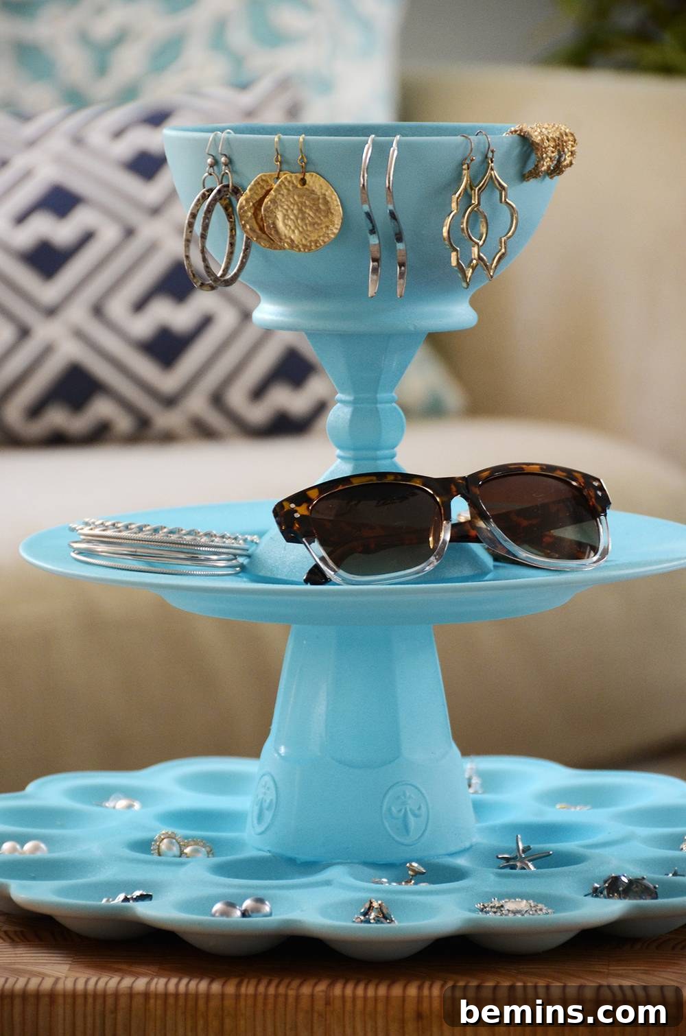 Finished DIY Jewelry Organizer