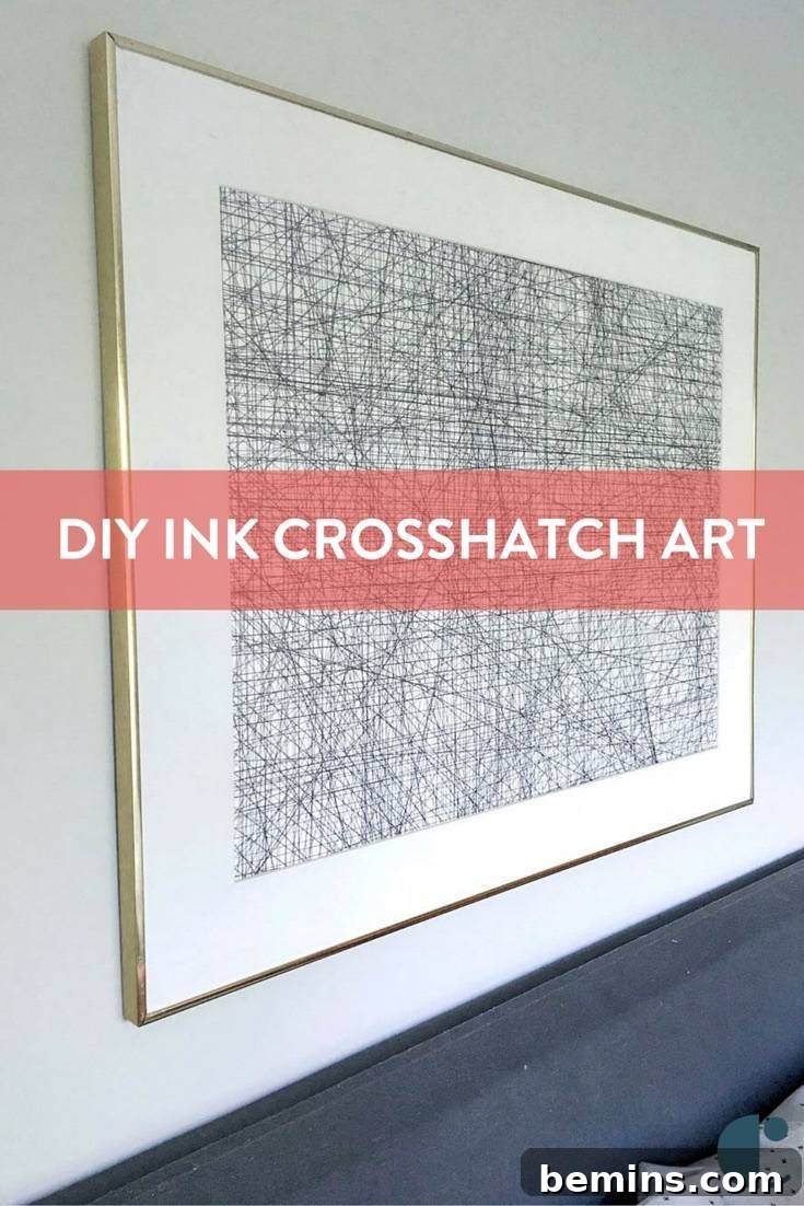 Pin it and Share it: DIY Ink Crosshatch Art